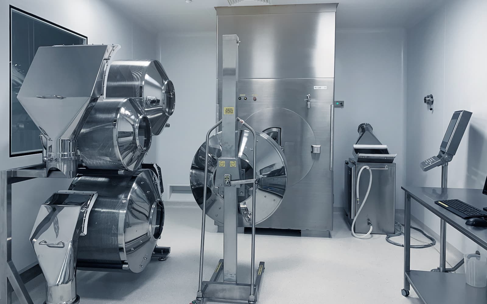 Refurbished Manesty tablet coater with upgraded air handling