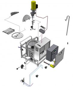C752 125ltr vessel main assy Final Design exploded view